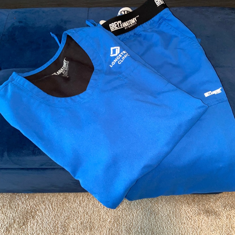 Greys anatomy blue scrub set